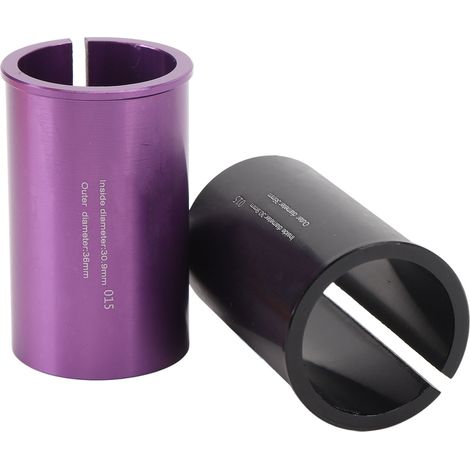 Cale de tige de selle en alliage d'aluminium pour vélo de route et VTT, diamètre 30,9 à 36 mm (1,2 à 1,4 pouce). Adaptateur de tube de selle avec manchon réducteur pour performances améliorées. (1/5)