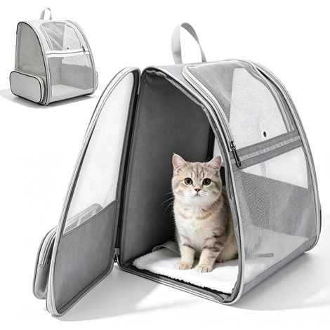 Sac À Dos De Transport pour Chien Et Chat, Sac De Transport Pliable pour Animal De Compagnie, Respirant Et Confortable pour Voyage, Randonnée Et Sortie (1/5)