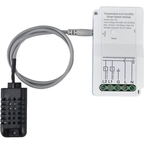 Module de commutation intelligent Wi-Fi pour la température et l'humidité, avec minuterie, application de contrôle à distance et sonde, pour serre TUYA 90-250 V. (1/4)