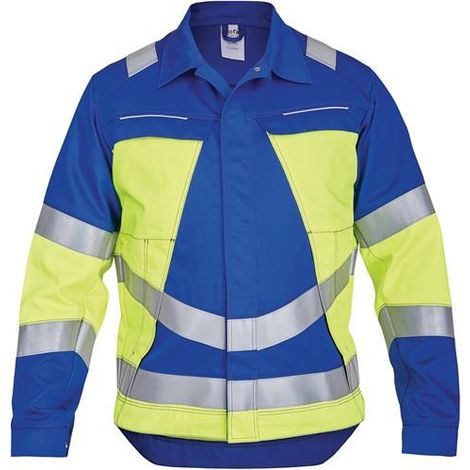 Schweißerschutz-Jacke VIS-LINE I 2353 Gr.60 kornblau/leuchtgelb ROFA (1/2)