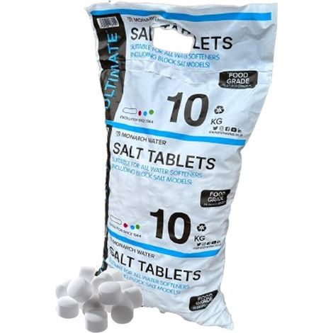 Monarch Ultimate Water Softener Salt Pillow Tablets 10kg Bag - Food Grade Salt
