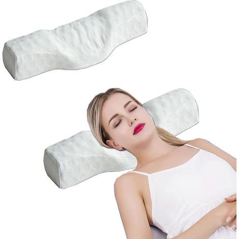 Oreiller cervical pour un sommeil réparateur, oreiller en mousse à mémoire de forme pour soulager les douleurs cervicales, coussin de soutien pour la nuque, idéal pour les personnes dormant sur le côt (1/5)