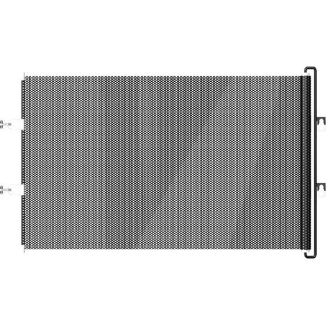 Barrière de Sécurité Rétractable en PVC Noir pour Animaux de Compagnie, Structure Anti-Saut pour Chats et Chiens, Résistance aux Taches (1/5)