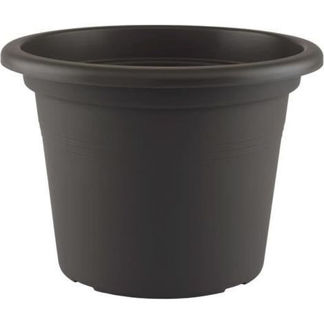 artevasi – Bac à fleurs VENEZIA Cilindro – Anthracite, Ø 50 x H 36 cm, plastique (1/5)