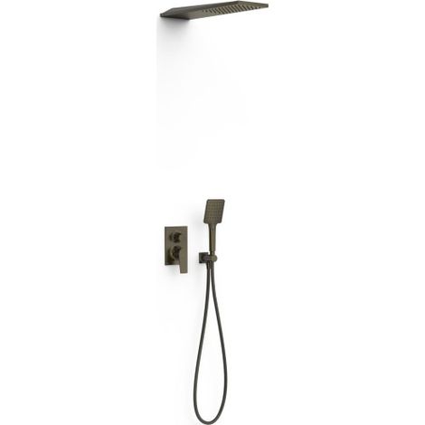Kit mitigeur encastré 2 voies Rapid‑box pour douche Project Noir bronze - TRES 22138005KMB