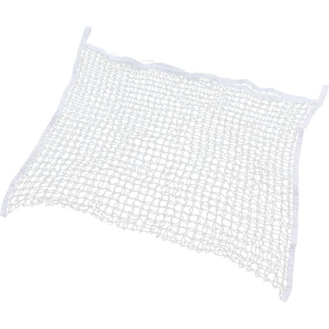 Sac filet en corde PE tressée pour foin, poche de stockage pour chevaux, distributeur lent blanc 120x90cm (1/5)