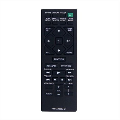 Télécommande RMT-AM330U - Pour Système Audio Domestique Sony - Compatible MHC-V21 MHC-V71 MHC-V90W MHC-V50 MHC-V77W SHAKE-X10 - 1 Pièce (1/5)