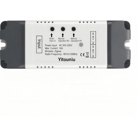 Module Relais ZigBee 2 Canaux, AC 85-250V/USB 5V, Sans Fil via Application Tuya (1/5)