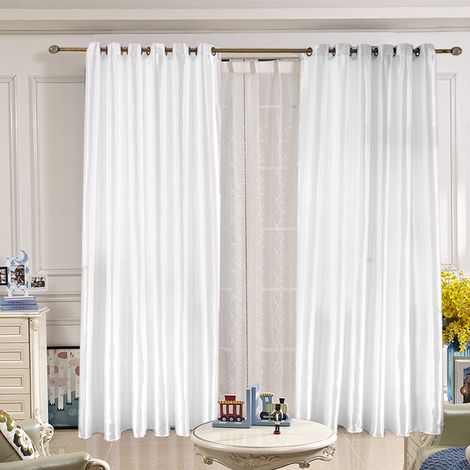 Rideau occultant blanc style coréen pour porte, fenêtre ou salle de bain/salon (1/5)