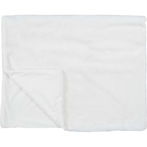 Plaid Ultra Doux 120x150cm Imitation Fourrure Blanche (1/4)