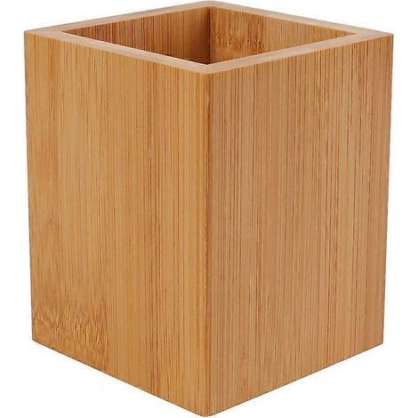 porte-stylo en bambou, panier de rangement et présentoir pour stylos à la maison-10.00X8.00X8.00CM (1/3)