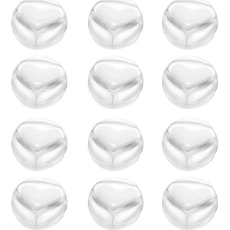 Lot de 12 protections d'angle pour meubles, en silicone souple transparent anti-choc, pour protéger les angles vifs des tables. Fournitures pour la maison. (1/4)