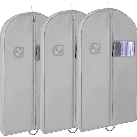 Housses de vêtements anti-poussière imperméables Sacs à Organisateur placard 60 x 110 cm 3pcs (1/5)