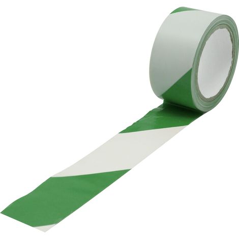 Ruban de Signalisation Vert/Blanc RS PRO, 50mm x 33mm x 0.15mm ( Prix pour 1 )