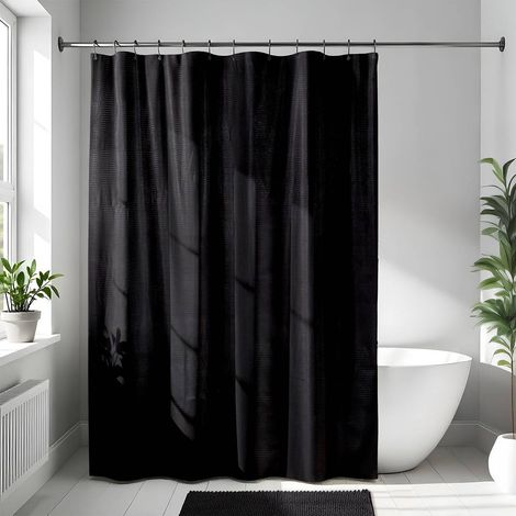 Tenda da doccia in microfibra 180x200cm-nero - Tendance