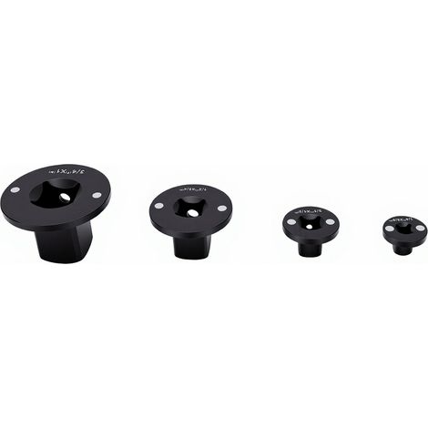 Set di adattatori per bussole a basso profilo, da 3/8 a 1/2, 1/4, 3/4, cricchetto in acciaio Cr Mo 1 con punta da 2" per spazi ristretti. (1/5)
