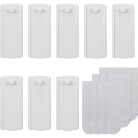 10 clous autocollants - système d'accrochage universel pour cadres - crochet pour tableaux - avec bandes adhésives amovibles - clous - blancs - lot de 10