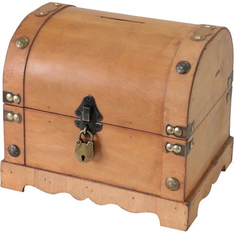 HMF 6414-51 Spardose aus Holz Euro Einwurfschlitz Schatztruhe Namibia, 23,5 x 18 x 20 cm (1/5)
