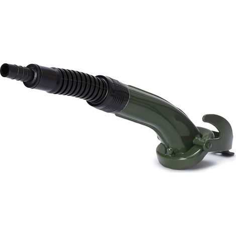 Bec verseur en métal diesel flexible conçu pour les bidons de carburant diesel bidons d'essence  protection contre l'erreurs de remplissage  vert  adapté aux bidons métalliques de 5,10 et 20l