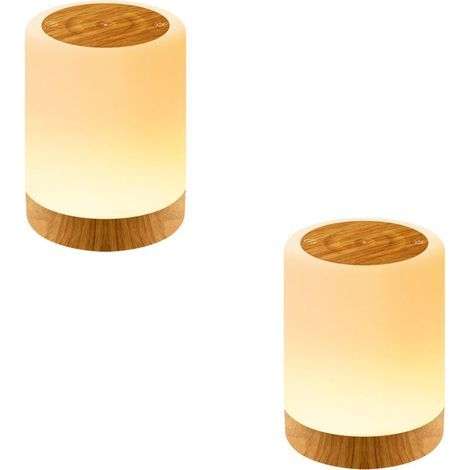 Lampe de Chevet Tactile Lot de 2. Lampe de Table Veilleuse à Intensité Variable. 256 couleurs RVB et 3 Modes. Lampe de Table Rechargeable USB avec Fonction Minuterie. Lampe Chevet sans Fil (1/5)