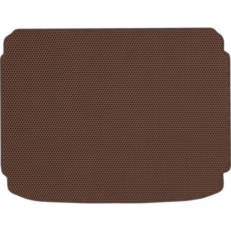 Tapis de coffre en EVA pour Peugeot 308 I Hatchback (2007-2013), motif nid d'abeille marron (1/5)