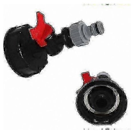 Réservoir de stockage d'eau IBC de 1000 L avec vanne S60x6 et robinet de 3/4 pouce pour un accès pratique (1/3)