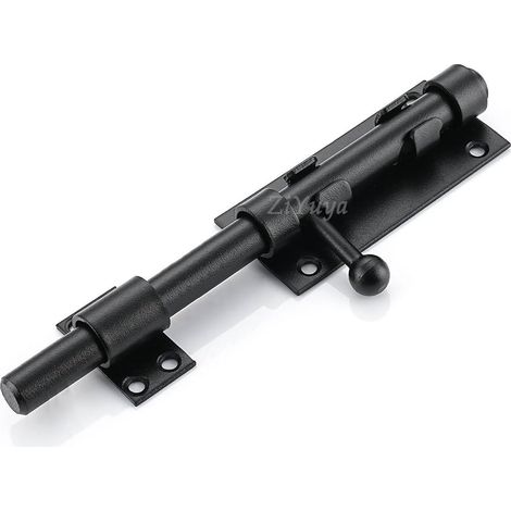 Verrou de porte coulissante en acier inoxydable 304 avec trou de cadenas, loquet de sécurité, Loquet de Porte, Verrou de Porte pour Portail, Jardin, Cabanon, Serrure Porte Coulissante 196mm (1/5)