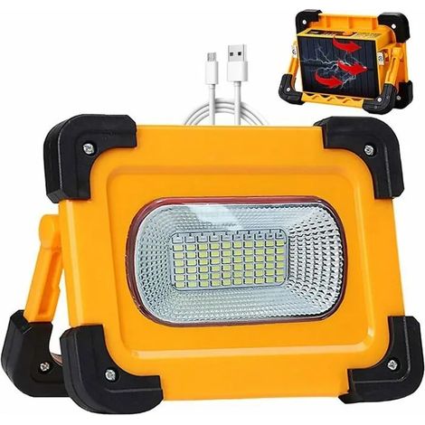Projecteur LED Rechargeable Solaire 10W Lampe de Travail tanche avec Aimant pour Urgences YYV (1/4)