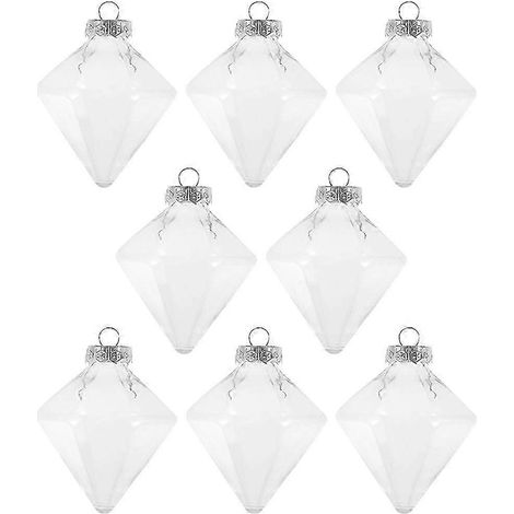 24 transparente Weihnachtskugeln aus Kunststoff zum Aufhängen (1/5)