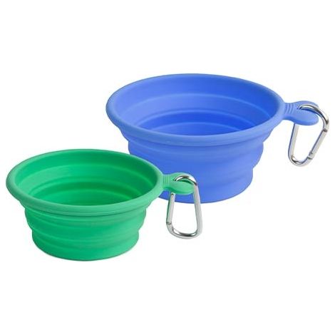Comedero de viaje de silicona COMEDERO DE VIAJE DE SILICONA VERDE 400 ML (1/4)