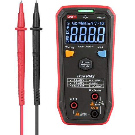 Multímetro digital de bolsillo True-RMS de 4 mF con selección automática. (1/5)