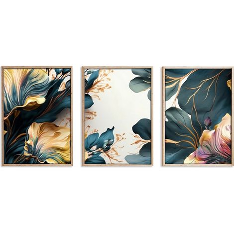 Arte de pared de MDF con marco Painting Multicolor (1/4)
