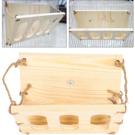 Rabbit Hay Feeder Rack, Folding Wooden Pet Grass Stand Eating Hay Dispenser for Small Animals Chinchillas Guinea Pigs Rabbit(L)