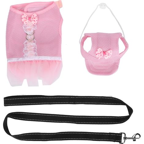 Robe chemise pour animaux de compagnie, jupe princesse pour chien, vêtements d'été pour petits animaux de compagnie, GXBD01, rose, XS (1/5)