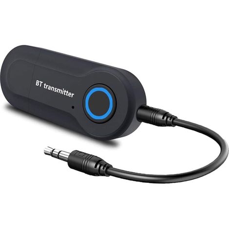 Bluetooth Transmitter, 2-in-1 Wireless Adapter with 3.5mm Digital Audio Cable, for TV, PC, Car/Home Stereo System/Tablet/Mp3/Mp4 (1/5)