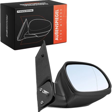 Miroir extérieur, verre asphérique, couleur noire, position d'installation droite, compatible avec Mercedes-Benz Viano W639, réglable manuellement (1/5)