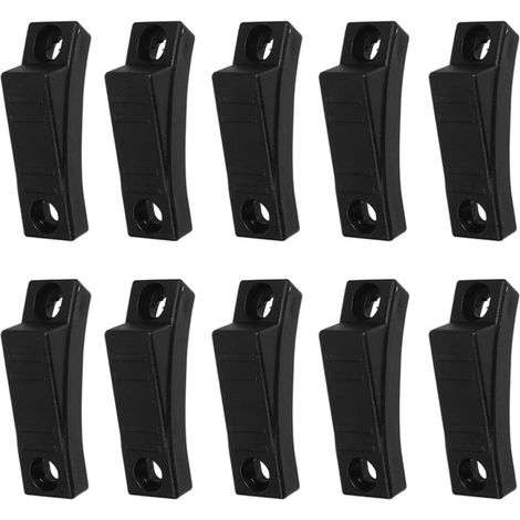 Protections de sol pour pieds chaise en plastique noir, lot 10 (1/5)