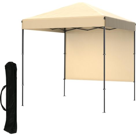 Tonnelle Pliante 1,8x1,8m, Montage Facile, Hauteur réglable, abri imperméable, Protection UV, Paroi latérale Incluse – Kaki