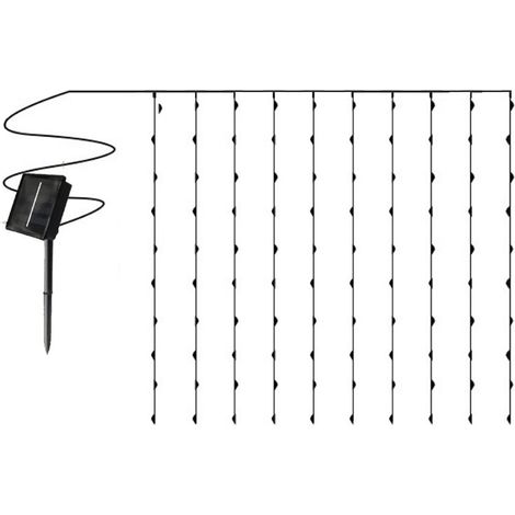 200 LED-Solar-Lichterkette, 3 m (9,8 ft), 3 m x 2 m (9,8 x 6,5 ft), mit Steckeranschluss, für Schlafzimmer, Wand oder Fenster, funkelnde Lichterkette für Hochzeiten, Terrasse, Pavillon oder Pergola (1/5)