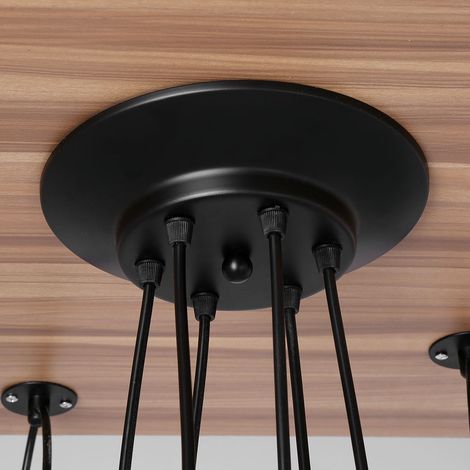 Suspension industrielle vintage à 6 têtes pour plafonnier (1/5)
