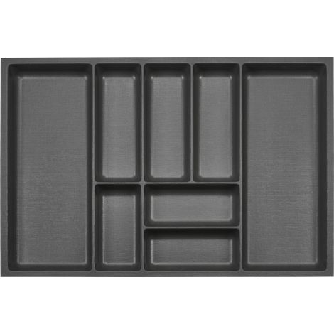 ORGA-BOX 3 Besteckeinsätze Tiefe 473 mm anthrazit Schubladeneinsätze Breite 691 mm für Schubladen 800 mm
