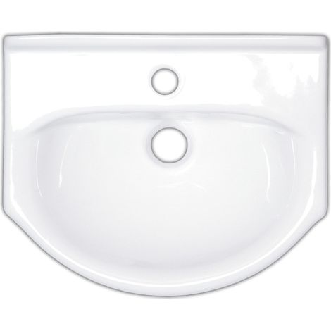 Lavabo Pro 43x34 cm trou pour mélangeur au milieu (HA5640) (1/3)