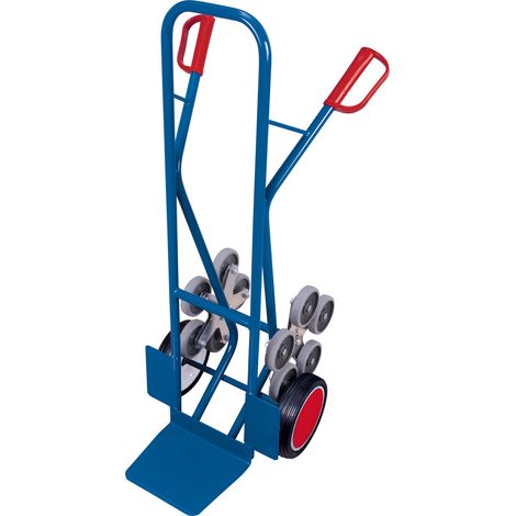 VARIOfit Treppenkarre mit 2 fünfarmigen Radsternen und Vollgummibereifung Schaufel 300 x 250 mm