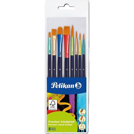 Set di 8 pennelli di vario tipo