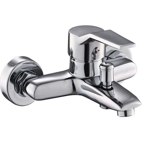 Robinet mitigeur de douche mural, cuivre, eau chaude et froide, céramique, mitigeur de douche mural, mitigeur de douche monocommande (1/4)