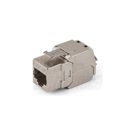 Presa Keystone 8P8C RJ45 schermata Cat.6a FTP Crimpaggio senza utensile