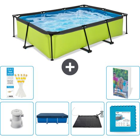 Exit Pool Rechteckig - 300x200x65 cm - 7-teilig S273