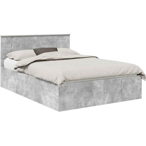 Maison Exclusive - Struttura del letto con testiera Grigio cemento 150 x 200 cm