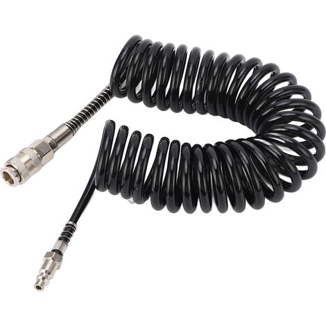 Tuyau d'air spiralé résistant à la pression, durable, flexible et léger pour voiture et moto, 5m/16,4ft (1/5)