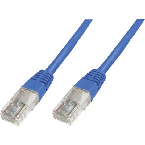 Digitus DK-1511-005/B RJ45 Patchkabel CAT 5e U/UTP 0.50 m Blau 1 St.